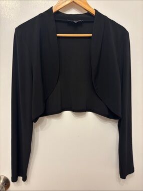 Vintage Laura Black Women's Bolero Shrug - Balletcore Cardigan